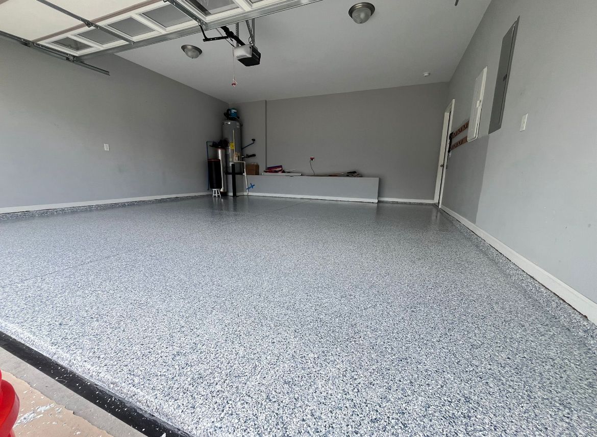 Residential space with polished and seamless epoxy finish