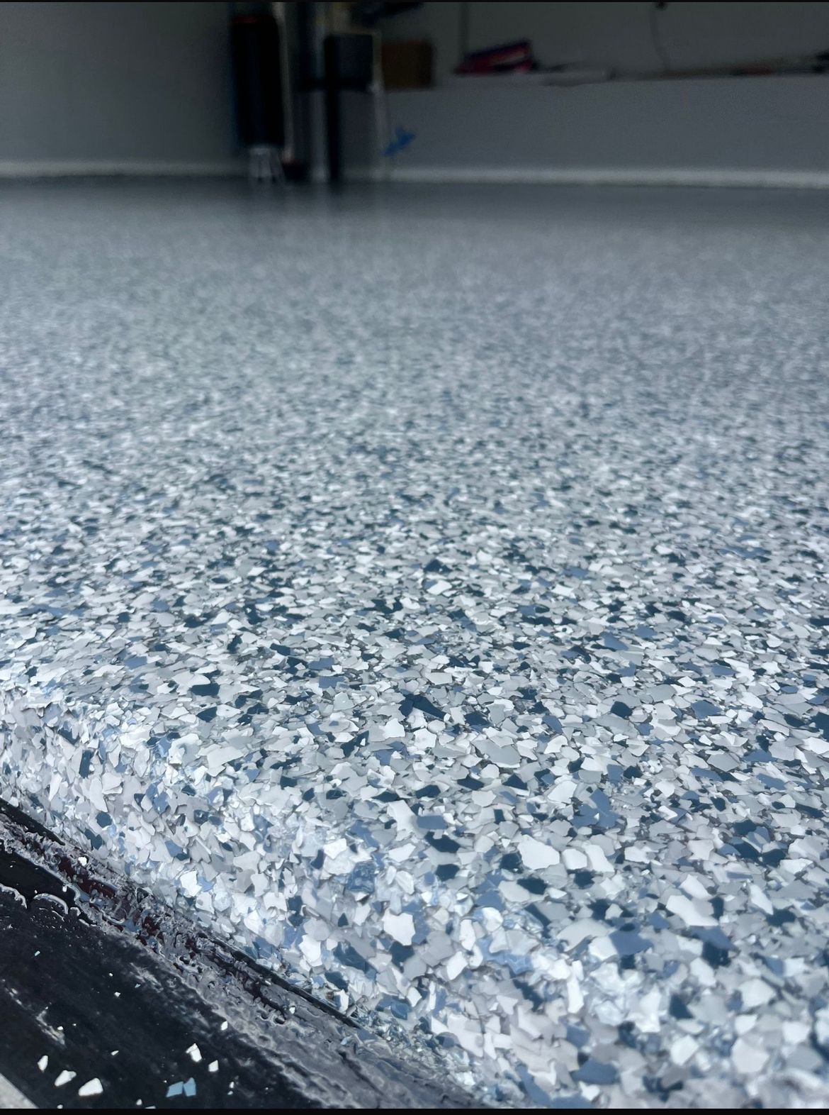 Custom residential epoxy work with durable topcoat